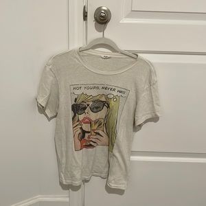 REDONE white graphic T shirt size Small